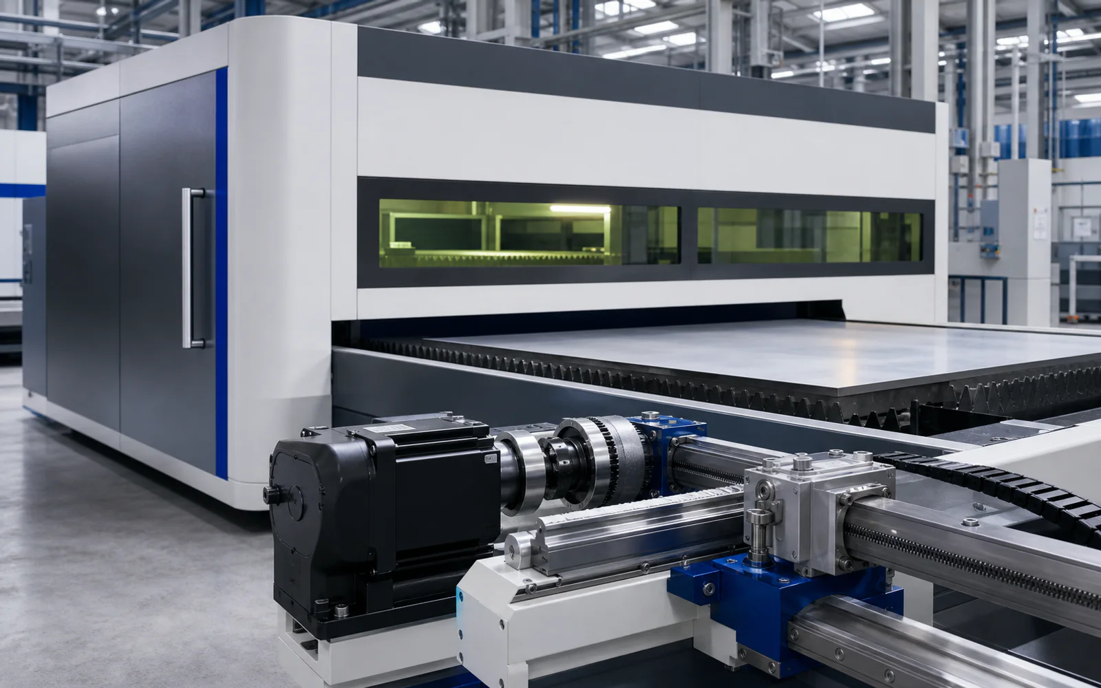 Laser cutting equipment with precision servo and transmission components